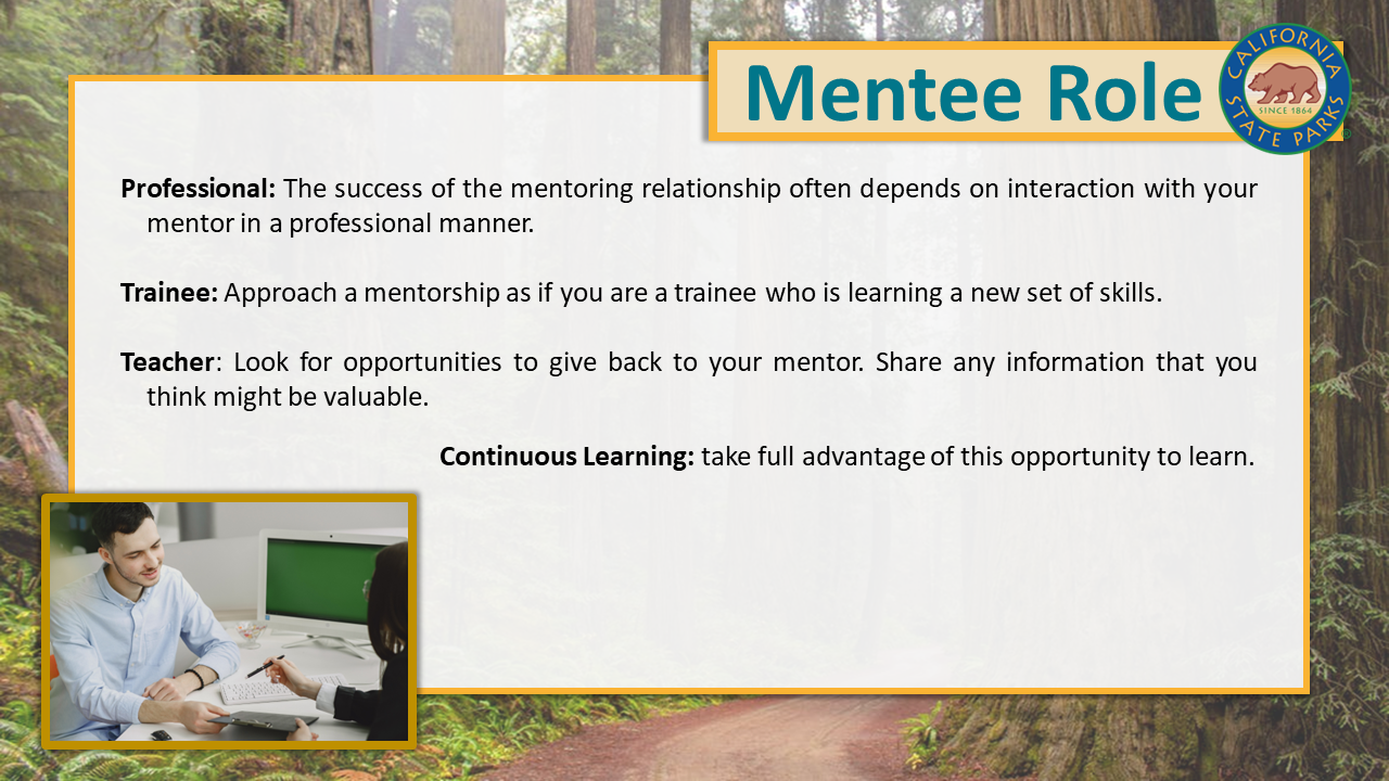 Mentee Role cont.